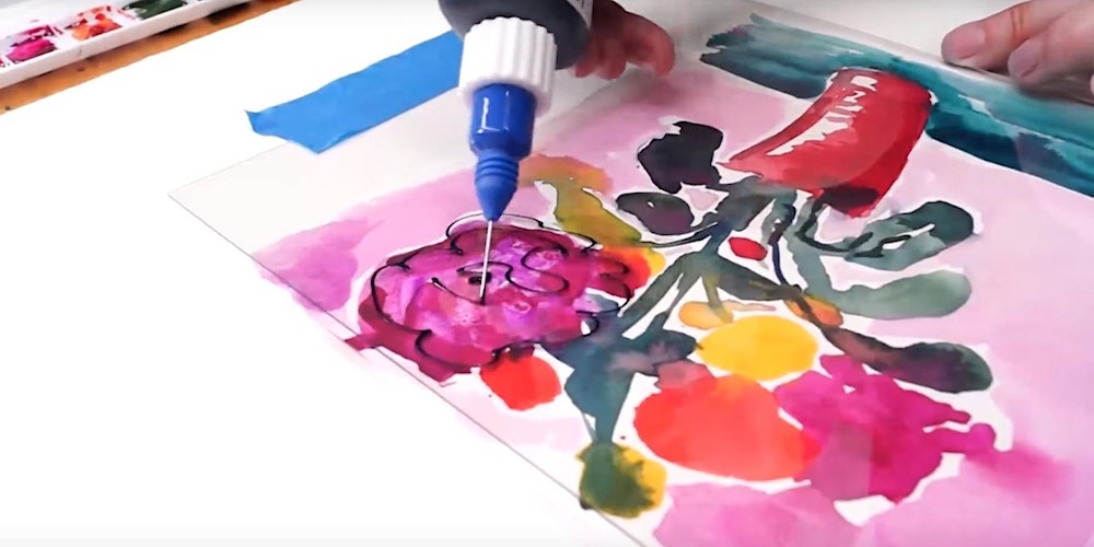 Watercolor monotype by Felicity