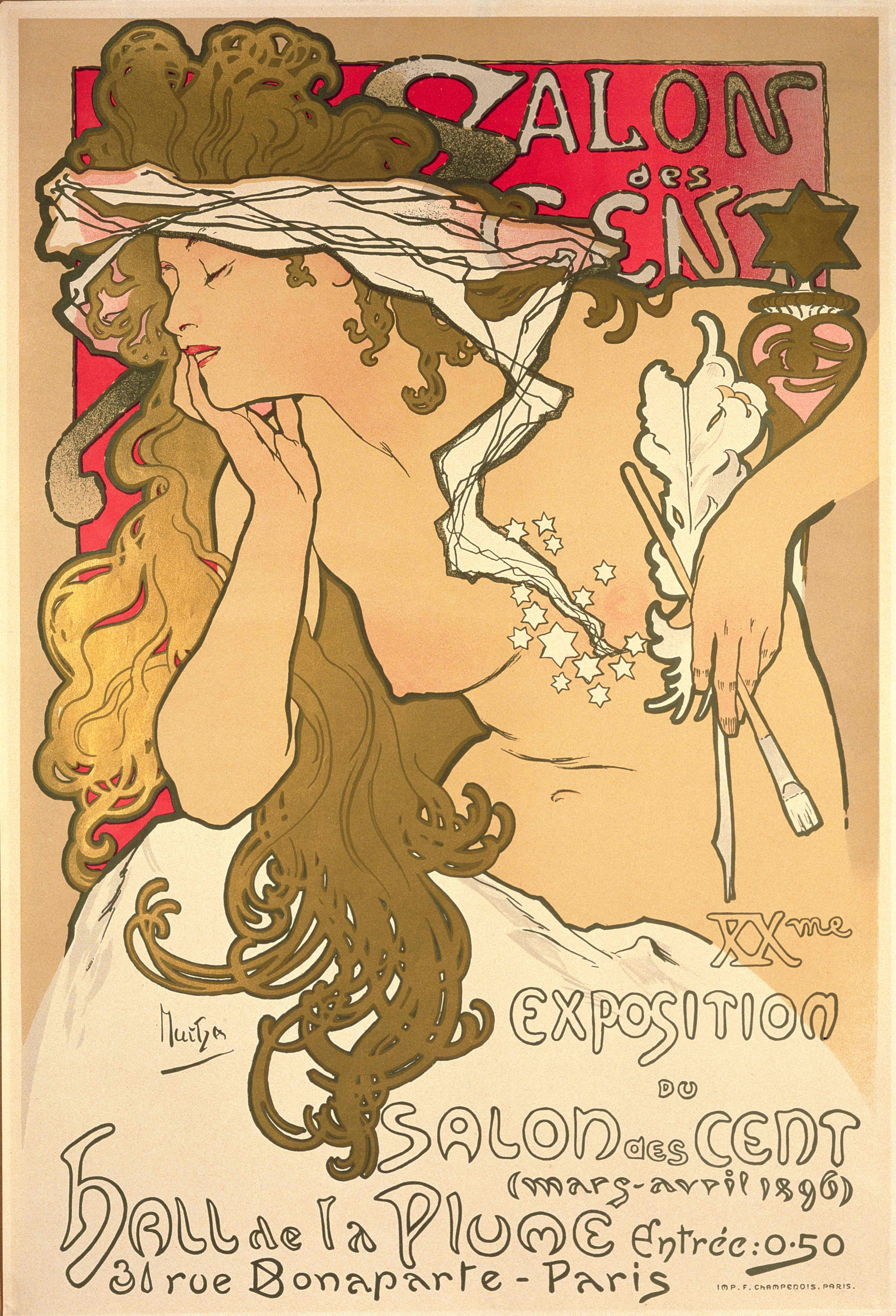 Alphonse Mucha, Salon des Cent: Twentiest Exhibition, 1896