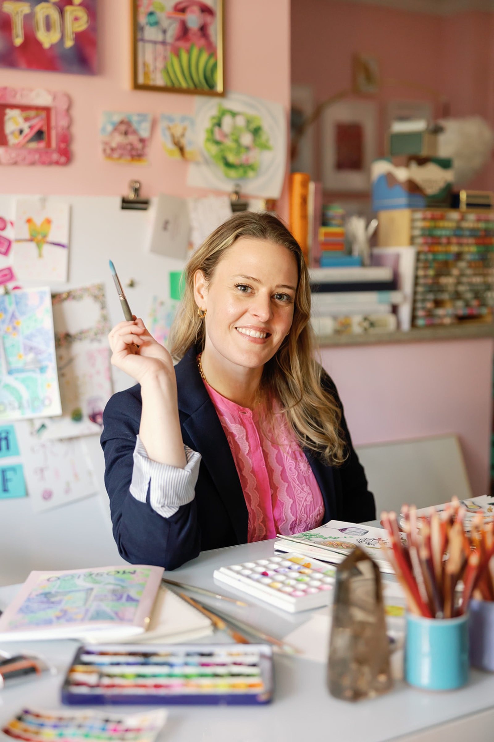 Stephanie Ervin in her studio