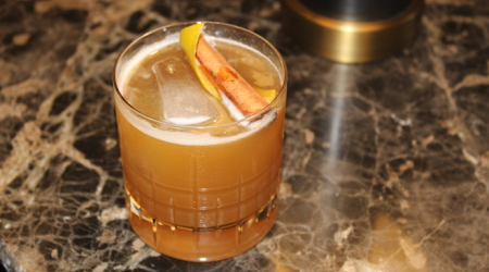 A Bourbon Pumpkin Cocktail