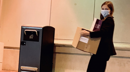 Ada Polla delivering = products to Medstar Georgetown University Hospital