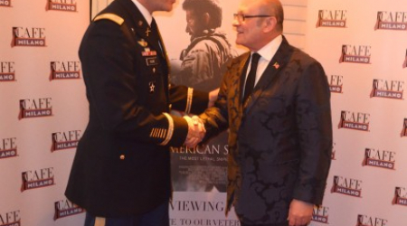 Colonel Adam Rocke with Franco Nuschese