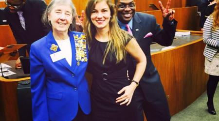 Me with a Daughter of the American Revolution and Bryant W. Johnson, Records Specialist and the day’s entertainer