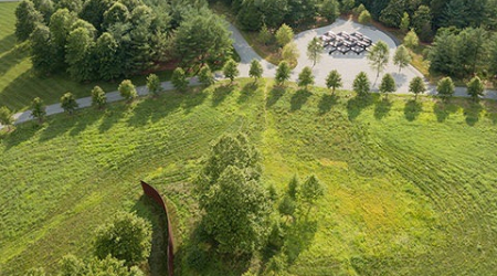 Aerial view of Glenstone