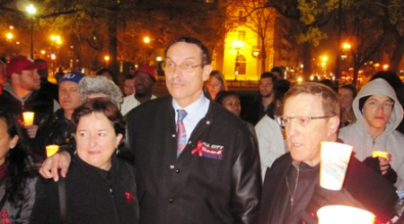 BB Otero (Deputy Mayor), Mayor Vincent Gray, Dr. Saul Levin (Director Department of Health)