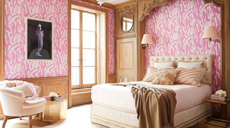 Positano - Pink Lemonade wallpaper &amp; room by Amanda Nisbet Design