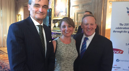 Ambassador Araud, Rebecca and Sean Spicer