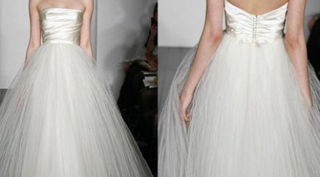 Amsale Calista dress available at the sample sale.