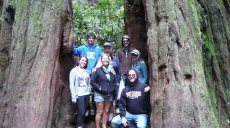 Ann and her family at Muir Woods