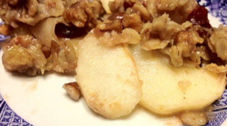 Autumn Apple Crisp with Nuts, Dried Fruit &amp; Ginger
