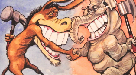 Janet Donovan of  KAL, i.e. Kevin Kallaugher cartoon