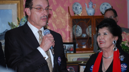 Mayor Gray With A Campaign Co-chair Judith Terra