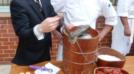 Michael Deltette, Director of Special Events, and Peter Brett, Pastry Chef