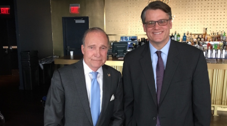 CNBC senior contributor Larry Kudlow with son of Washington and respected journalist Ben White of POLITICO