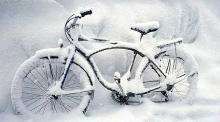 A bike in the white-out ~ The Georgetown Dish