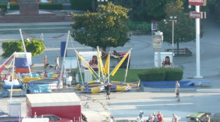 In Yalta, Lenin statue &amp; McDonald's sign