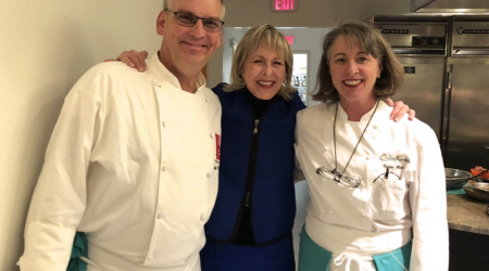 Chef Ryan Sanderson, Lynda Webster and Susan Holt