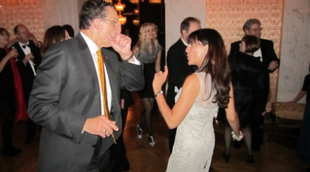 Jennifer Altemus dances with the mayor