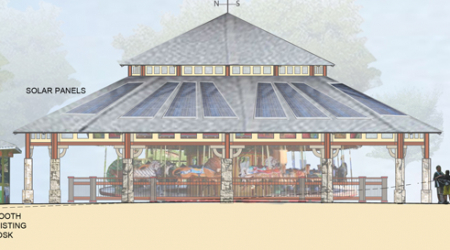 Planners are exploring the feasibility of powering the carousel through solar panels.