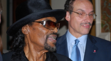 Chuck Brown and Mayor Gray