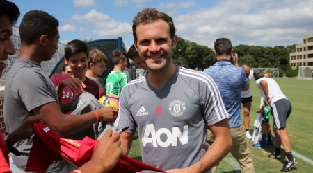 Kids seeking Manchester autographs