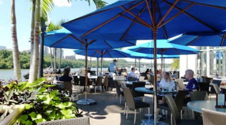 Lunch on the patio at Sequoia