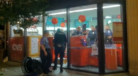Police investigate the scene