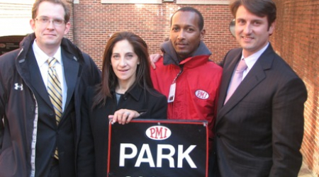 Charles Lancaster, PMI, Leslie Ross, Jamestown DC, Berhane Gebreab, PMI, and Philippe Lanier, EastBanc