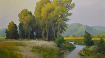 Ed Cooper's Afternoon Grove, oil on linen, 48 x 36