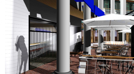 Rendering of Outdoor Dining Area