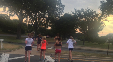 Freshman going for their morning run