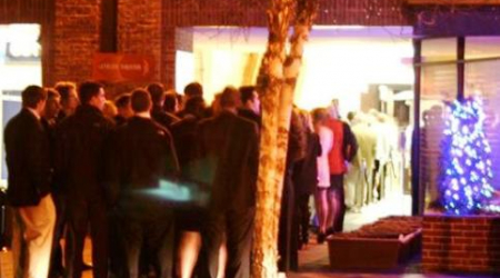 Line outside George on New Year&#039;s Eve