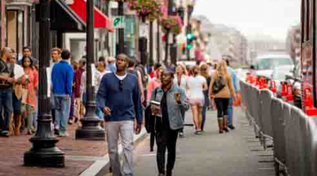 The BID has used barriers to expand pedestrian space for six events over the past few years.