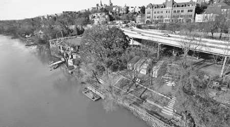 The National Park Service shelved a 2008 report on whether Georgetown University should build a boathouse on the Potomac River.