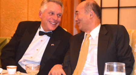 Virginia Governor Elect Terry McAuliffe and Ambassador Kenichiro Sasae