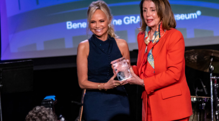 Kristen Chenoweth and Speaker of the House Nancy Pelosi