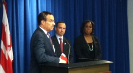 Mayor Vincent Gray with Christopher Murphy and Andi Pringle