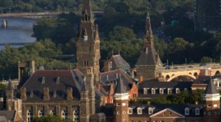 Aerial view of Georgetown University