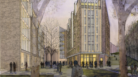 A rendering depicts the planned 225-bed dormitory.