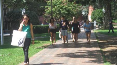 Georgetown University students on campus