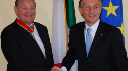 E. David Harrison (left) honored by Italian Ambassador