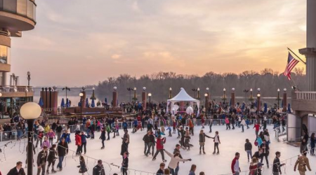 Ice skating at The Washington Harbour