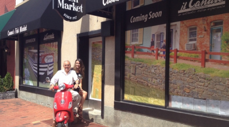 il Canale owner Joe Farruggio with an il Canale hostess.