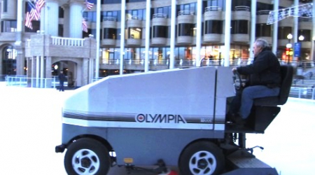 The Olympia ice refresher makes the rink ready for Washington Harbour's first skaters