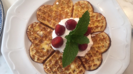 A real treat: Swedish Crepe-Style Waffles with Sweet &amp; Juicy Strawberries