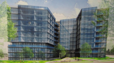 Rendering of the proposed building at Connecticut Avenue and Miltary Road