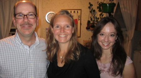 IMG_2335.JPG Potential candidate Fiona Greig (center) with Rob Halligan and an aide Stephanie Wade in Dupont Circle