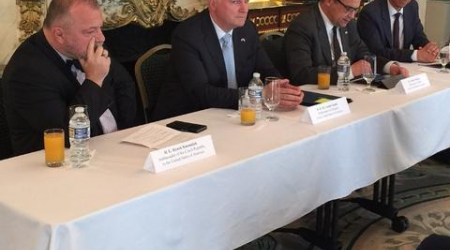 (left) Czech Ambassador, Hungarian Ambassador, Poland's Ambassador, Slovak Republic Charge d' Affaires