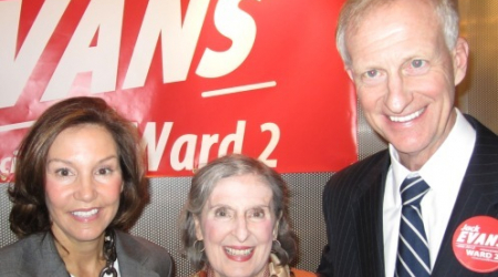 Jack Evans with wife Michele Seiver (left) and Sharon Ambrose, former councilmember from Ward 6