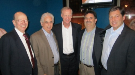 Jack Evans (center) is joined by Georgetown ANC commissioners Ron Lewis, Ed Solomon, Bill Starrels and Jeff Jones